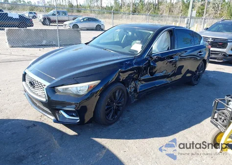 2018 Infiniti Q50 3.0T Luxe z USA, uszkodzony, nr VIN JN1EV7AP0JM357736
